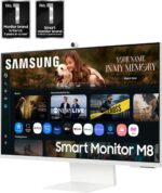 SAMSUNG 32” Smart Monitor M8 (M80F) 4K UHD Display, Samsung Vision AI, Smart TV Apps, Gaming Hub, USB-C, HDMI and USB-A, White, LS32FM803UNXZA, 2025 - Image 4