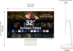 SAMSUNG 32” Smart Monitor M8 (M80F) 4K UHD Display, Samsung Vision AI, Smart TV Apps, Gaming Hub, USB-C, HDMI and USB-A, White, LS32FM803UNXZA, 2025 - Image 5