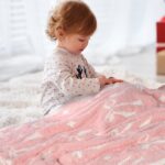 Pink Bow Baby Blanket – Cozy Knitted Bow Throw for Baby Girls, Nursery Décor, & Newborn Gifts – Ultra-Soft, 30x40 Inch - Image 5