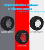 RCAWD 1/8 1/7 RC Short Course Truck & Buggy Pre-Glued Tires Wheels Set, 17mm Hex Adapter, OD 126mm for Traxxas UDR, ARRMA Mojave 4S 6S, Losi TLR, Xray, Tekno, FS FSR Atom, Serpent 8SC, Hobao Upgrades - Image 10