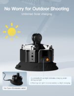 Solar-Powered Electronic Suction Cup car Mount,Movmax Blade arm for Osmo Pocket 3,Auto-Suction Cups Camera Mount,with 1/4 Universal Locking Screw,for Pocket 3,Vlogging&Action Camera(New Updates) - Image 3