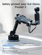 Solar-Powered Electronic Suction Cup car Mount,Movmax Blade arm for Osmo Pocket 3,Auto-Suction Cups Camera Mount,with 1/4 Universal Locking Screw,for Pocket 3,Vlogging&Action Camera(New Updates) - Image 9