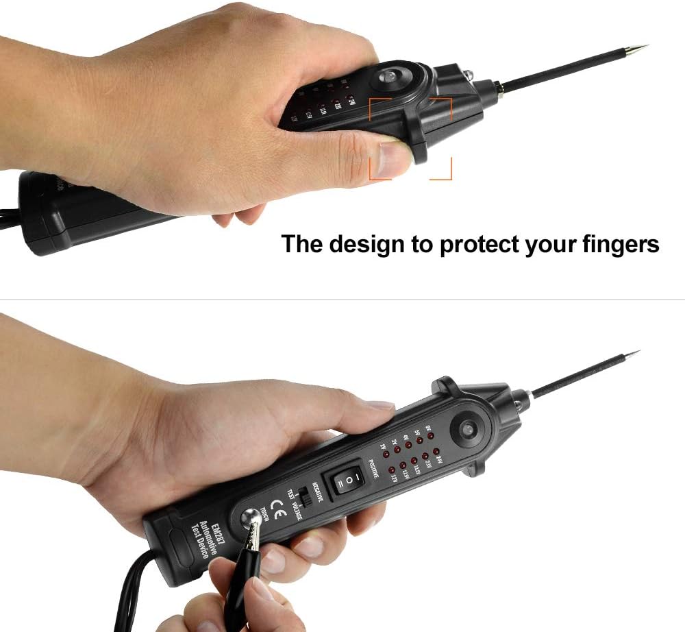 allsun Automotive Electrical Tester with Voltage Display, 2-24V Digital Circuit Test Tool, Power Short Finder Probe with LCD Screen, Polarity Indicator, 5m Cable for Car DIY Diagnostic Repair - Image 10