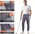 Men's 4-Way Stretch Slim Tapered Fit Golf Joggers -30" 28" 26" Inseam Nylon - Image 7