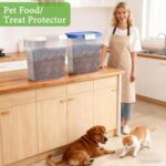 Airtight Dog Food Storage Container 10 Lbs - Slim Tall Pet Cat Food Treat Container with Lid, Scoop and Cup - Clear Plastic Dry Food Storage Bin for Dogs, Cats, Bird Seeds, Kibble, Pellets - Image 4