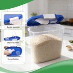 Airtight Dog Food Storage Container 10 Lbs - Slim Tall Pet Cat Food Treat Container with Lid, Scoop and Cup - Clear Plastic Dry Food Storage Bin for Dogs, Cats, Bird Seeds, Kibble, Pellets - Image 5