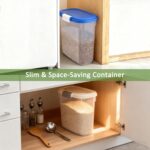 Airtight Dog Food Storage Container 10 Lbs - Slim Tall Pet Cat Food Treat Container with Lid, Scoop and Cup - Clear Plastic Dry Food Storage Bin for Dogs, Cats, Bird Seeds, Kibble, Pellets - Image 6