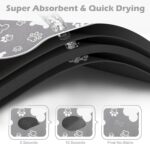 Dog Cat Food Mat,Rapid Absorbent Pet Feeding Mat, Bone Shaped Dog Placemat Water Bowl Mat with Rubber Backing,No Stains Dog Cat Food Mats Indoor, Pet Accessories Supplies 16"×24" Grey - Image 3