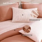 Monbix Queen Comforter Set - 7 Pieces Autumn Leaf Prewashed Bed in a Bag Queen Bedding Sets with Comforters, All Seasons Ultra Soft Comforter Bed Set with Sheets,Pillowcases & Shams - Image 5