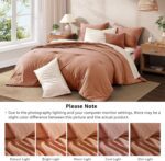 Monbix Queen Comforter Set - 7 Pieces Autumn Leaf Prewashed Bed in a Bag Queen Bedding Sets with Comforters, All Seasons Ultra Soft Comforter Bed Set with Sheets,Pillowcases & Shams - Image 9
