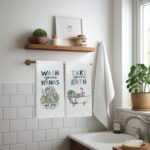 Funny Abstract Octopus Hand Towels, Octopus Bathroom Decor, Coastal Beach Humorous Ocean Animal Decorative Hand Towels for Kids Bathroom Washroom, 16x24 Inch Set of 4 - Image 7