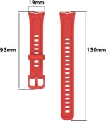 Compatible with Huawei Band 10 Replacement Wrist Strap - Replacement Silicone Wrist Watch Band Strap Compatible with Huawei Band 10/9/8 NFC, Metal Pins(Silicone Black) - Image 8