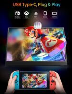 VILVA Portable-Monitor-for-Laptop - 15.6'' 1080P FHD IPS Display USB-C HDMI Portable Monitor for Laptop with Cover and Speakers External Monitor for Laptop/PC/Mac/Phone/Xbox Switch/PS4/ - Image 7