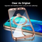 [Tri-Shield Protection] for iPhone 16 Pro Max Case with 360° Spin Stand Compatible with MagSafe [Magnetic CD Ring][Screen & Camera Lens Protector]Shockproof Plating Never-Yellowing, Desert Gold -6.9" - Image 5
