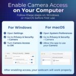 2K Webcam for PC with Microphone & Light & Privacy Cover, Web Camera for Desktop Computer/Laptop/Monitor/Mac, USB Streaming Camera for Zoom/Skype/Teams/Video Calling/Studying and Conference - Image 7
