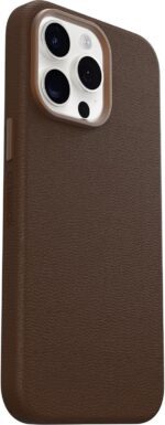 OtterBox iPhone 15 Pro Max Symmetry Series Cactus Leather for MagSafe - Rich Adobe (Brown), Snaps to MagSafe, Ultra-Sleek, Raised Edges Protect Camera & Screen - Image 5