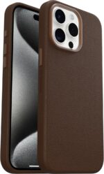 OtterBox iPhone 15 Pro Max Symmetry Series Cactus Leather for MagSafe - Rich Adobe (Brown), Snaps to MagSafe, Ultra-Sleek, Raised Edges Protect Camera & Screen - Image 6