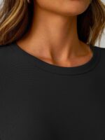 Womens Long Sleeve Ribbed Tops Fitted Stretch Basic Tee Shirts Casual Crewneck Tight Layering 2025 Fall Fashion Outfits - Image 6