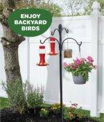 Hummingbird Feeder 10 oz [Set of 2] Plastic Feeders for Outdoors, with Built-in Ant Guard - Circular Perch with 5 Feeding Ports - Wide Mouth for Easy Filling/2 Part Base for Easy Cleaning - Image 8