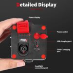 Superbright Bright LED Headlamp Powerful Portable Rechargeable Headlight Flashlight with External Side Light for Camping Biking Hunting Fishing (Yellow Light) - Image 4