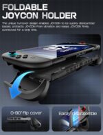 Mumba Dockable for Nintendo Switch 2 Case with Flip Stand, [Titan] Ergonomic Switch 2 Grip Protective Cover Holds 5 Game Cards & 2 TF Cards TPU Accessories and Quick-Release Joy-Con Design(Black) - Image 6