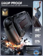 Mumba Dockable for Nintendo Switch 2 Case with Flip Stand, [Titan] Ergonomic Switch 2 Grip Protective Cover Holds 5 Game Cards & 2 TF Cards TPU Accessories and Quick-Release Joy-Con Design(Black) - Image 7