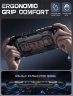 Mumba Dockable for Nintendo Switch 2 Case with Flip Stand, [Titan] Ergonomic Switch 2 Grip Protective Cover Holds 5 Game Cards & 2 TF Cards TPU Accessories and Quick-Release Joy-Con Design(Black) - Image 8