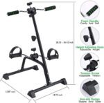 Pedal Exerciser Bike Hand Arm Leg and Knee Peddler Adjustable Fitness Equipment for Seniors, Elderly Home Pedal Exercise Bike for Total Body, with Gift Box - Image 3