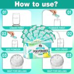 PortablePortable Toilet Gel, Poo Powder for Portable Toilet, Camping Toilet Gel, Pee Powder, Portable Toilet Powder for Outdoor Camping and Hiking Toilet Gel Powder - Image 5