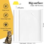 Generic Cat Scratch Furniture Protector, 15.8"x157" Thick Vinyl Couch Protector, Clear Self-Adhesive Cat Tape for Furniture, Sofa, Door, Walls - Image 3