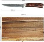 Wakoli EDIB 4-Piece Steak Knife Set – Dining Knives | Genuine Damascus Steel Blades with VG10 Core | Ergonomic Pakkawood Handles | Premium Steak Cutlery in Wooden Gift Box - Image 6
