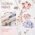 jinchan Vintage Floral Shower Curtain Waterproof Fabric Botanical Flower Plant Shower Curtains for Bathroom Elegant Luxury with 12 Hooks Blossom Red Multi 70x72 Inches - Image 6