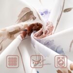 jinchan Vintage Floral Shower Curtain Waterproof Fabric Botanical Flower Plant Shower Curtains for Bathroom Elegant Luxury with 12 Hooks Blossom Red Multi 70x72 Inches - Image 7