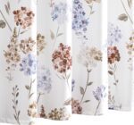 jinchan Vintage Floral Shower Curtain Waterproof Fabric Botanical Flower Plant Shower Curtains for Bathroom Elegant Luxury with 12 Hooks Blossom Red Multi 70x72 Inches - Image 8