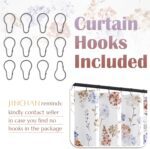 jinchan Vintage Floral Shower Curtain Waterproof Fabric Botanical Flower Plant Shower Curtains for Bathroom Elegant Luxury with 12 Hooks Blossom Red Multi 70x72 Inches - Image 10
