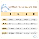 PHF Warm Micro-Fleece Baby Sleep Sack 12-18 Months, Soft Baby Wearable Blanket, 2-Way Zipper Sleeping Bags, 2 Pack Comfy Sleeping Sack for Infant Newborn Boys, Large Size, Blue&Grey - Image 4