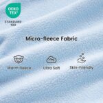 PHF Warm Micro-Fleece Baby Sleep Sack 12-18 Months, Soft Baby Wearable Blanket, 2-Way Zipper Sleeping Bags, 2 Pack Comfy Sleeping Sack for Infant Newborn Boys, Large Size, Blue&Grey - Image 5