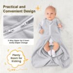 PHF Warm Micro-Fleece Baby Sleep Sack 12-18 Months, Soft Baby Wearable Blanket, 2-Way Zipper Sleeping Bags, 2 Pack Comfy Sleeping Sack for Infant Newborn Boys, Large Size, Blue&Grey - Image 7