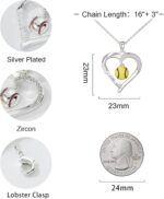 Volleyball/Softball/Basketball/Baseball Necklace Gifts for Girls, Sport Accessories Birthday Christmas Jewelry for Her 16+3 Inches - Image 4