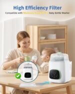 6 Pack HEPA Filter Replacement Compatible with Momcozy KleanPal Pro/Grownsy Easyclean Baby Bottle Washer Pro, 99.97% Effective Filtration, Safe Bottle Ceaning Parts - Image 3