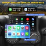 4GB+64GB Car Radio for Jeep Wrangler 2015 2016 2017,10.1 inch IPS Touchscreen Android 13 Stereo - Wireless Carplay & Android Auto,GPS Navigation & Bluetooth - Image 4