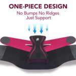 Ultra Thin Back Brace for Lower Back Pain Women, Enhanced Lumbar Support System, Seamless Yoga Fabric, Slim-Fit & Invisible, Wear under Clothes, Sciatica, Posture, Lifting, Rose, Size M - Image 5