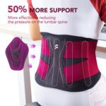 Ultra Thin Back Brace for Lower Back Pain Women, Enhanced Lumbar Support System, Seamless Yoga Fabric, Slim-Fit & Invisible, Wear under Clothes, Sciatica, Posture, Lifting, Rose, Size M - Image 6