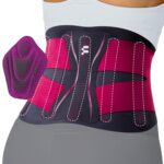 Ultra Thin Back Brace for Lower Back Pain Women, Enhanced Lumbar Support System, Seamless Yoga Fabric, Slim-Fit & Invisible, Wear under Clothes, Sciatica, Posture, Lifting, Rose, Size M - Image 8