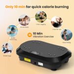 Vibration Plate Exercise Machine with Magnetic Acupoints, Lymphatic Drainage Vibrating Plate with 9 Modes & 120 Adjustable Speeds, 400 Lbs Capacity Whole Body Vibration Platform for Women Men - Image 4