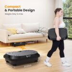Vibration Plate Exercise Machine with Magnetic Acupoints, Lymphatic Drainage Vibrating Plate with 9 Modes & 120 Adjustable Speeds, 400 Lbs Capacity Whole Body Vibration Platform for Women Men - Image 8