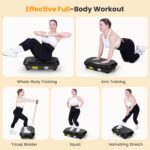 Vibration Plate Exercise Machine with Magnetic Acupoints, Lymphatic Drainage Vibrating Plate with 9 Modes & 120 Adjustable Speeds, 400 Lbs Capacity Whole Body Vibration Platform for Women Men - Image 9