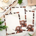 60 Sheets Highland Cow Stationery Letterhead Paper Cute Brown Cow Writing Paper Single-Sided Greeting Paper for Invitations Office Printing, 8.5 x 11 Inch - Image 4