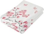 Giwawa Cherry Blossom Hand Towel Set of 2 Absorbent Pink Butterfly Floral Bath Towels Soft Cherry Blossoms Flower Fingertip Face Towel for Bathroom Kitchen Hotel Spa Decor Gift 28.3x14.4 Inch - Image 7