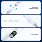 LABIGO Electric Spin Scrubber LA4 Pro, Dual Speed Bathroom Scrubber with Display & 6 Replacement Cleaning Heads, Cordless Power Scrubber with Adjustable & Detachable Handle for Bathroom Floor Tile - Image 9